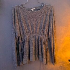 Gray off the shoulder blouse